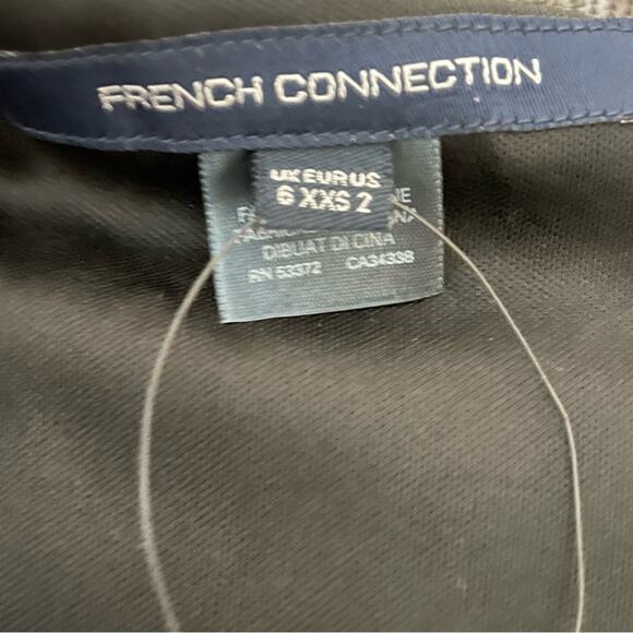 FRENCH CONNECTION Ronja Liquid Metallic Dress Silver Women’s Sz 2 - Picture 7 of 9